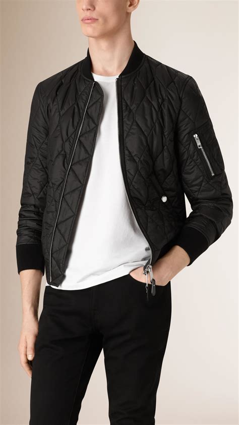 men's burberry bomber jacket|men's burberry quilted jacket.